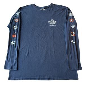 Vintage Hard Rock Cafe Hollywood FL Seminole Casino Long Sleeve Graphic Tshirt